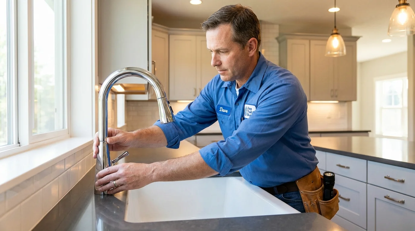 Kitchen faucet installation by Johns Plumbing LLC in Mays Landing